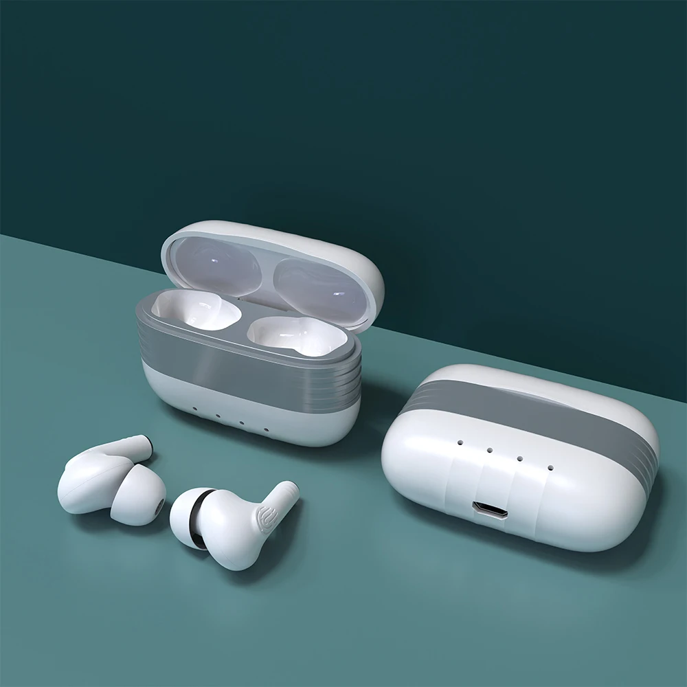 

True With Microphone Waterproof Noise Cancelling BT In-Ear Wireless Earbuds, White