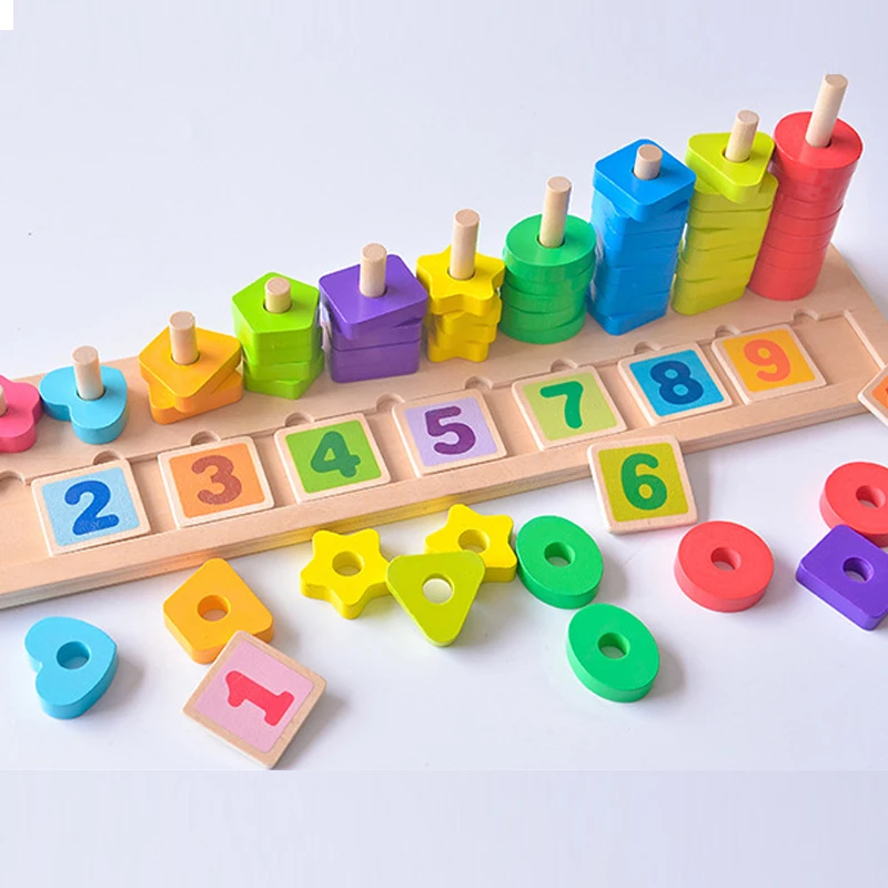 

Logarithmic Plate baby wooden number Kids Learning Toys montessori Early educational wooden toys