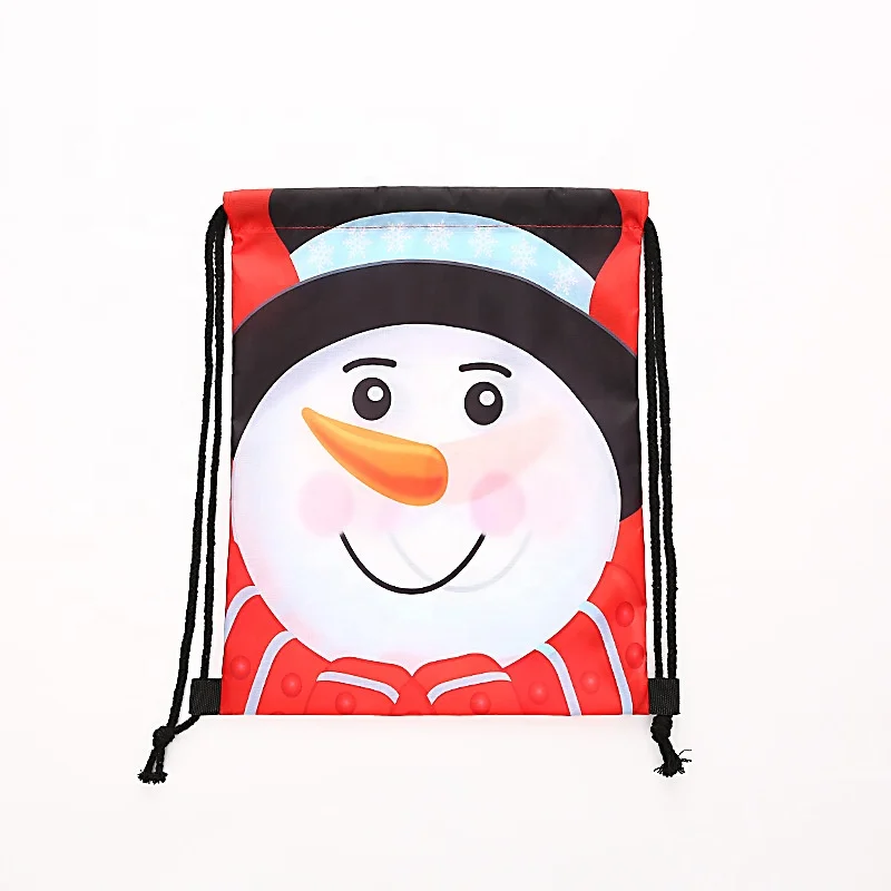 

Promotion Christmas Party Decoration Large Santa Sack Gift Backpack Treat Goody Drawstring Bag