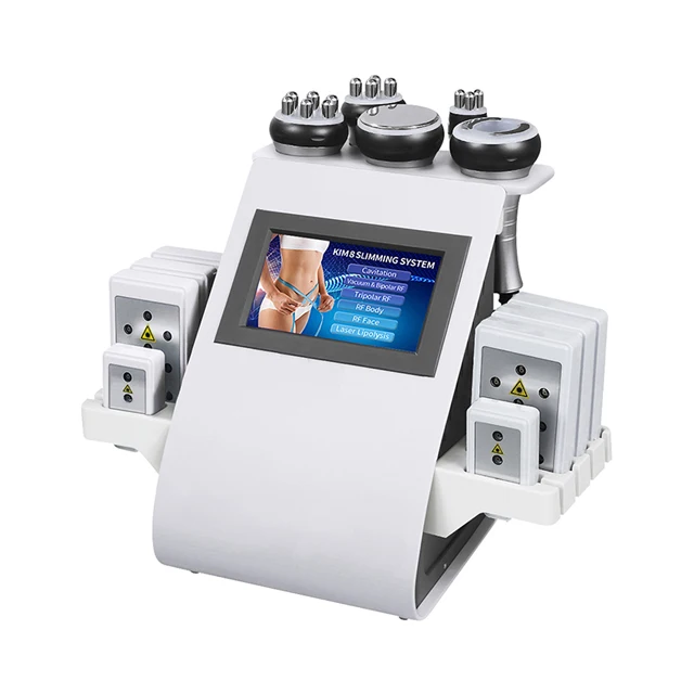 

Kim 8 Slimming System Cellulite Reduction Lipolaser RF 40k Ultrasonic Cavitation Vacuum Liposuction Weight Loss Machine