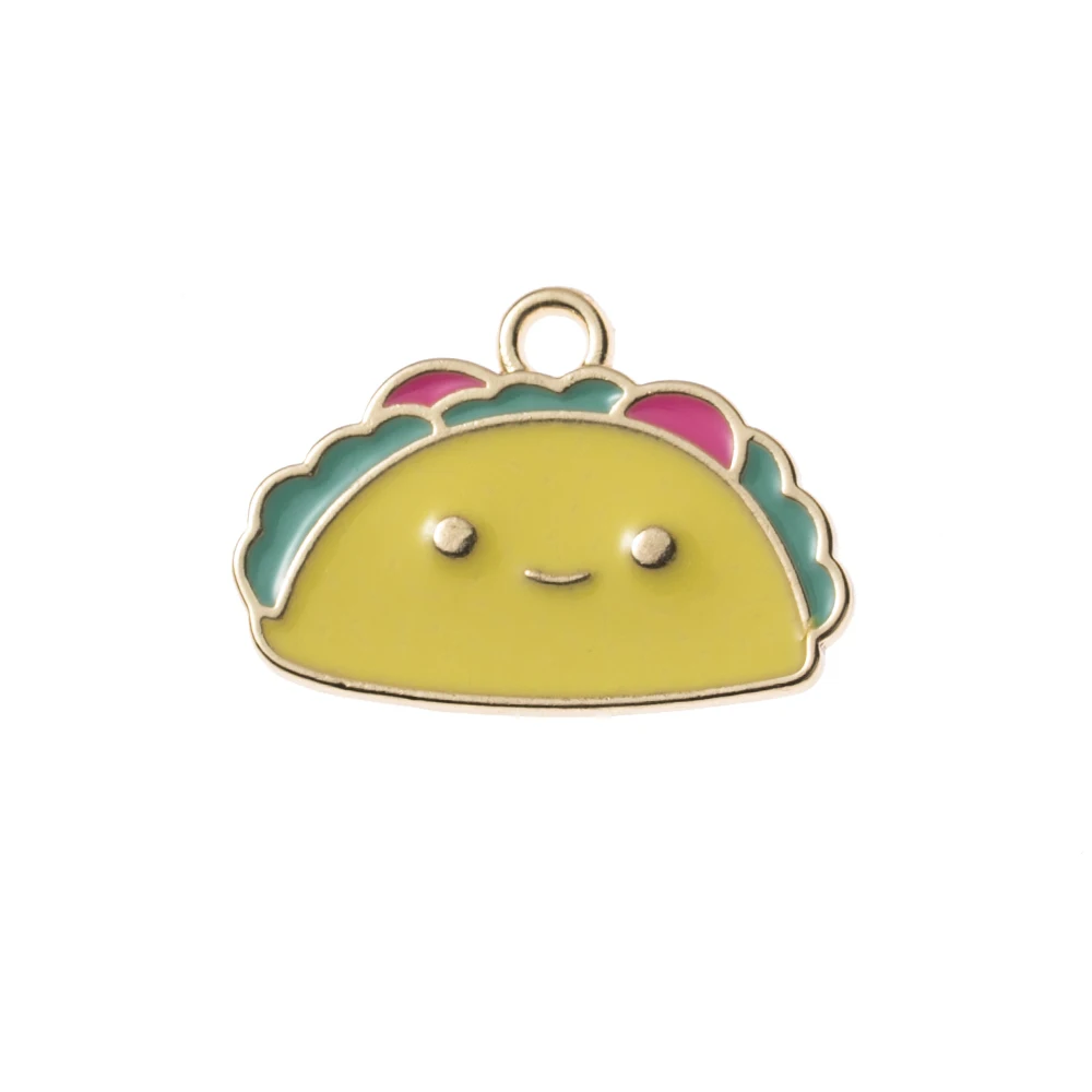 

Cute Yellow Sandwich Hot Dog Charms pendant Enamel Craft DIY Earring Pendant Bracelet Accessories for jewelry making