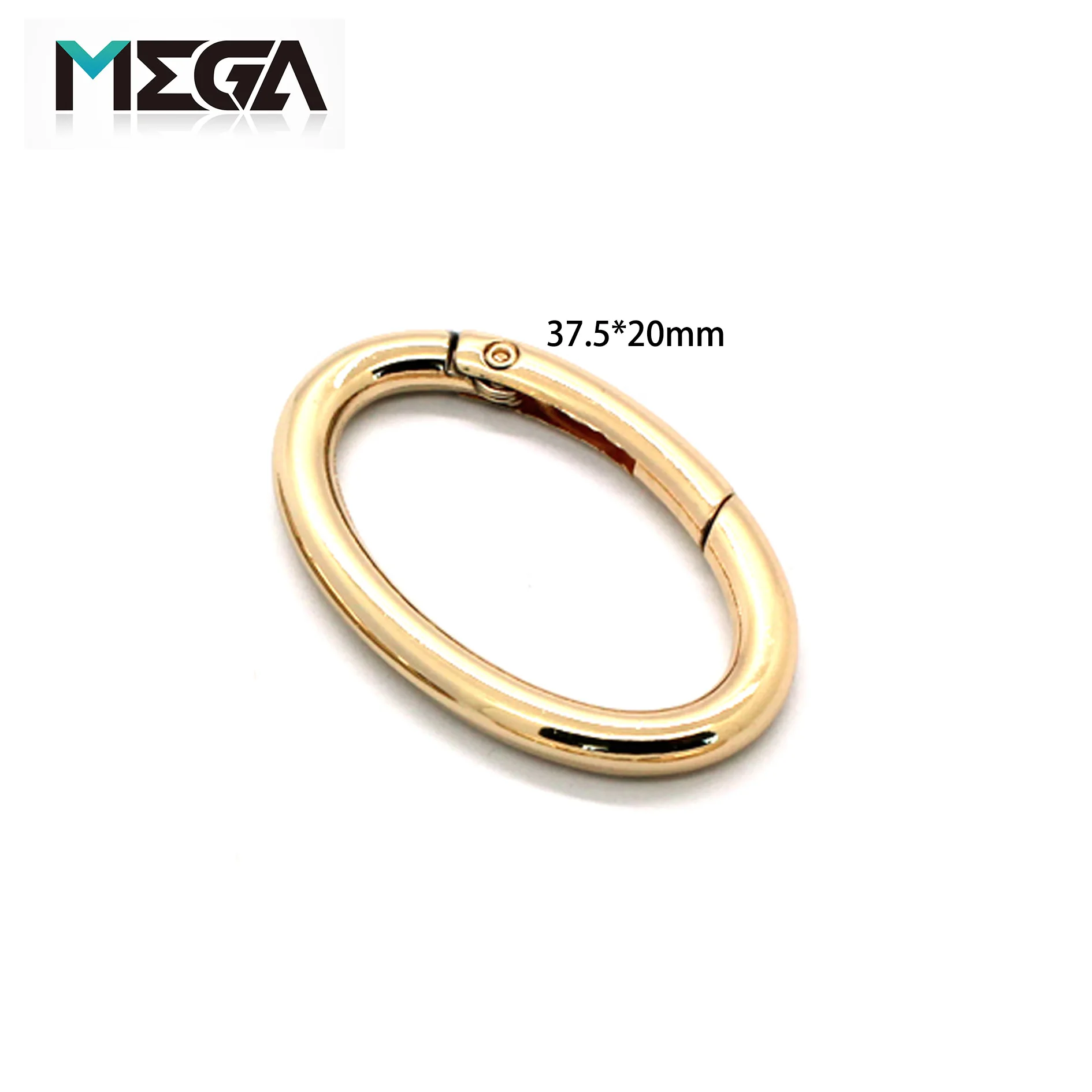 

Bag Accessories 37.5mm Spring O Ring Stainless buckle key ring metal oval ring
