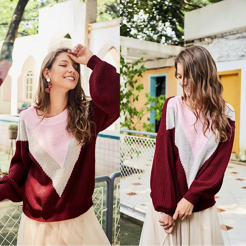 

fashion Autumn new women round neck sweater Europe style long sleeve hollow out casual sweaters women