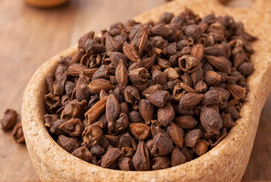 Whole cloves displayed in small bags at an international grocery store