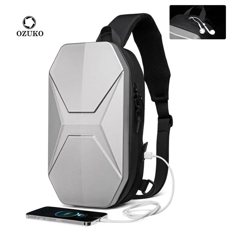 

Ozuko 9509 Fashionable Polyester Messenger Custom Sling Bag For Men Single Professional Shoulder Mini Business Crossbody Bag