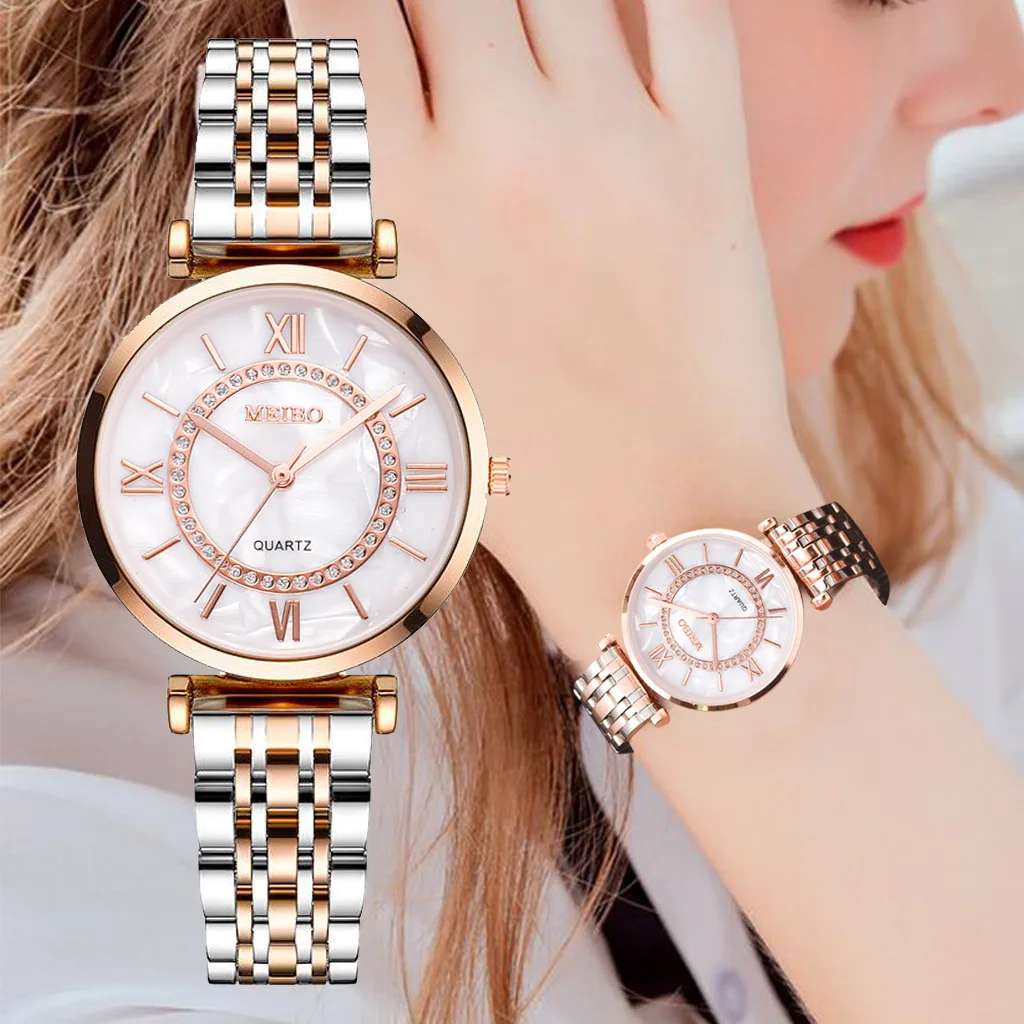 

Women Watches Top Brand Luxury 2021 Fashion Diamond Ladies Wristwatches Alloy Steel Strap Female Quartz Watch (KWT2239), As the picture