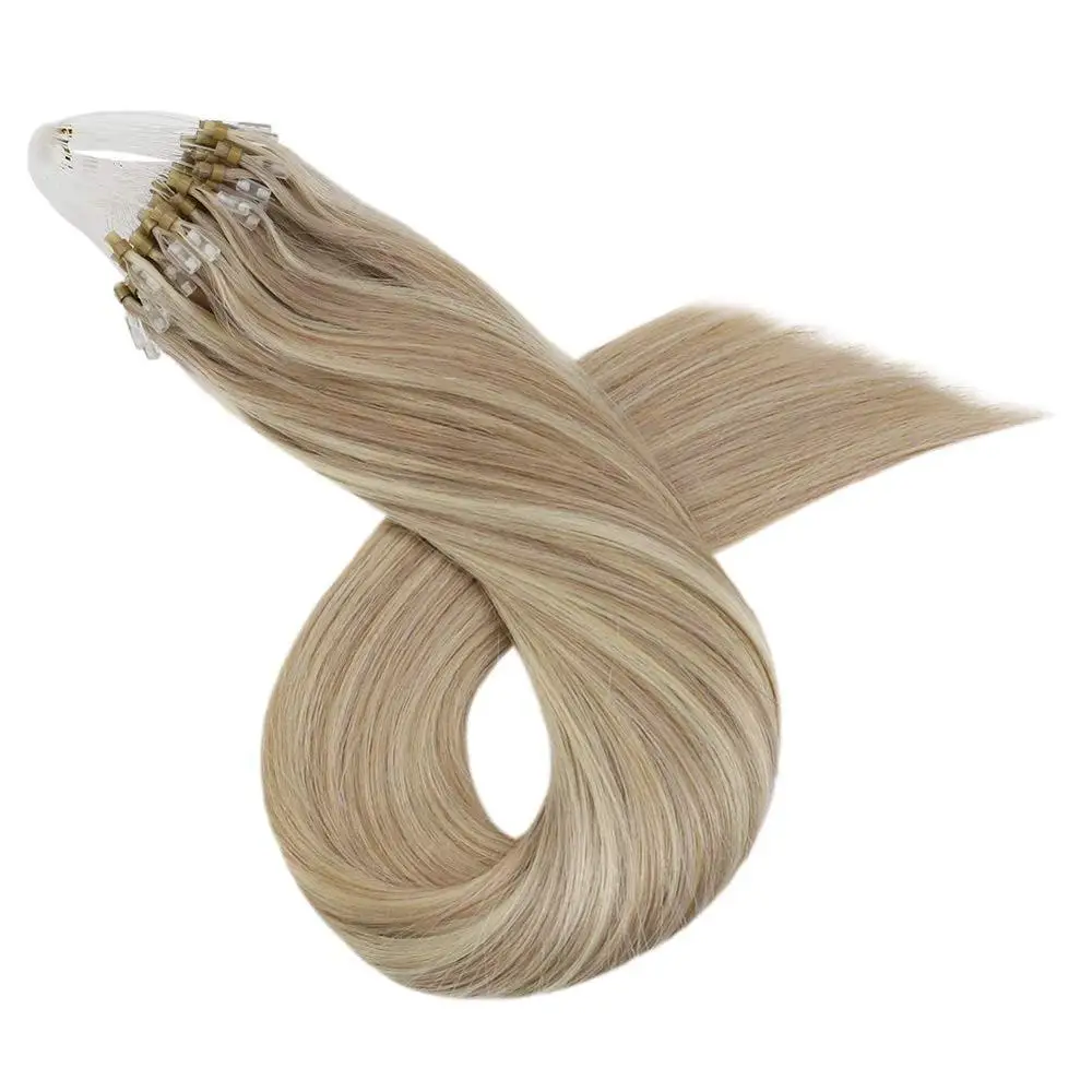 

Remy Human Hair Micro Loop Hair Extensions Wholesale Double Drawn Brazilian Micro-loop Hair Silky Straight Wave ALL Colors >=45%