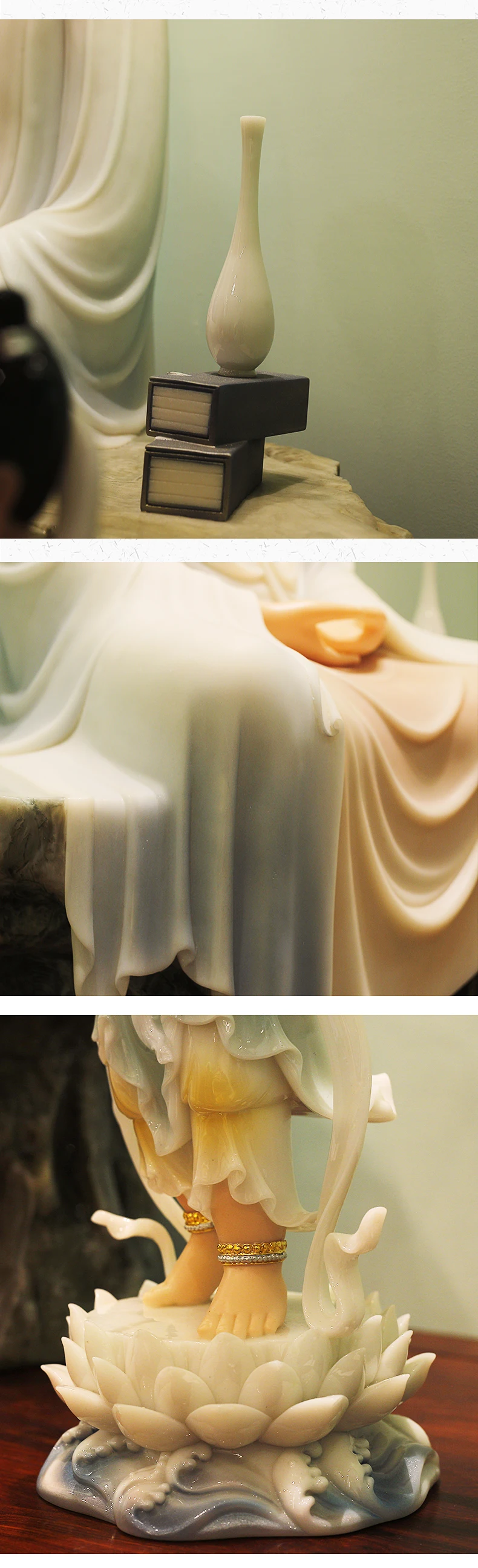 White Marble Avalokitesvara Bodhisattva Buddha Statue Avalokitesvara