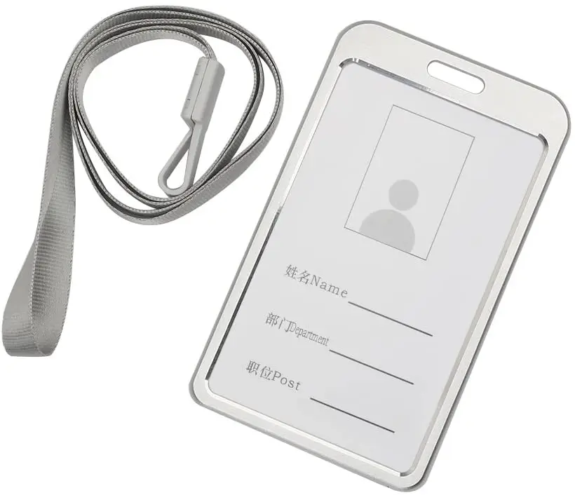 

New Fashion Porta Gafet Business ID Work Card Rigid Badge Holder with Lanyard