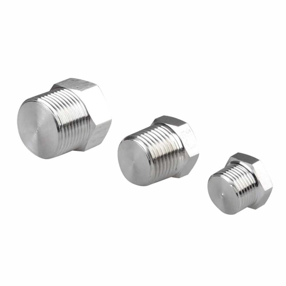 High Pressure Stainless Steel Male Npt Thread Hex Plug Ss304 Ss316 Pipe