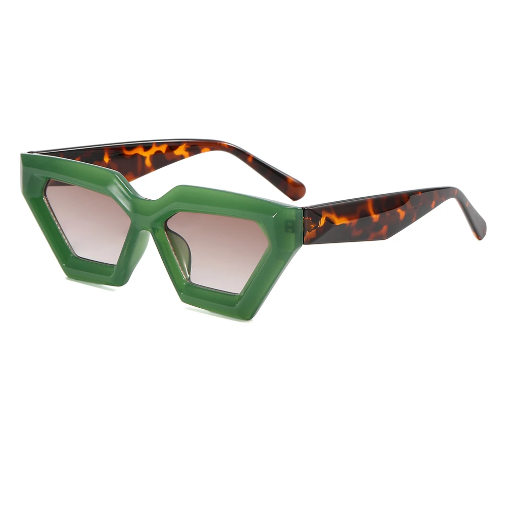 

Superhot Eyewear 19035 Fashion 2023 Retro Women Chunky Cat Eye Geometric Concave Sunglasses