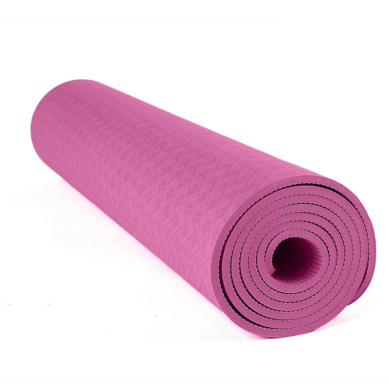

Eco Friendly Recycle High Quality Meditation Non Slip Yoga Mat Tpe, Black/purple/pink/rose/green/blue