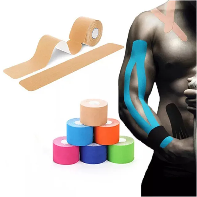 

Waterproof 5cm k sports muscle athletic kt tape kinesiology pre cut