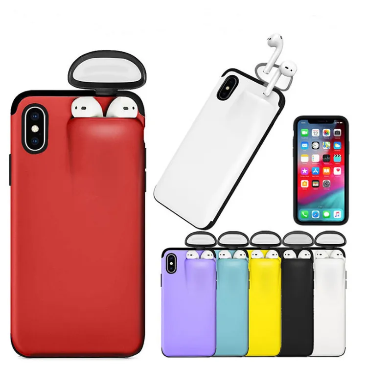 

New Design 2 in 1 Phone Case with Earphone Case for iPhone 11 and for Airpods, for iPhone 11 Pro Max Case with Earphone Holder