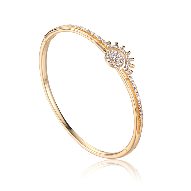 

Hot Fashion Ladies Bracelets Jewelry Gold-plated Zircon Bangles For Girl Personality Creative Alloy Zircon Bracelet Gift, Picture shows