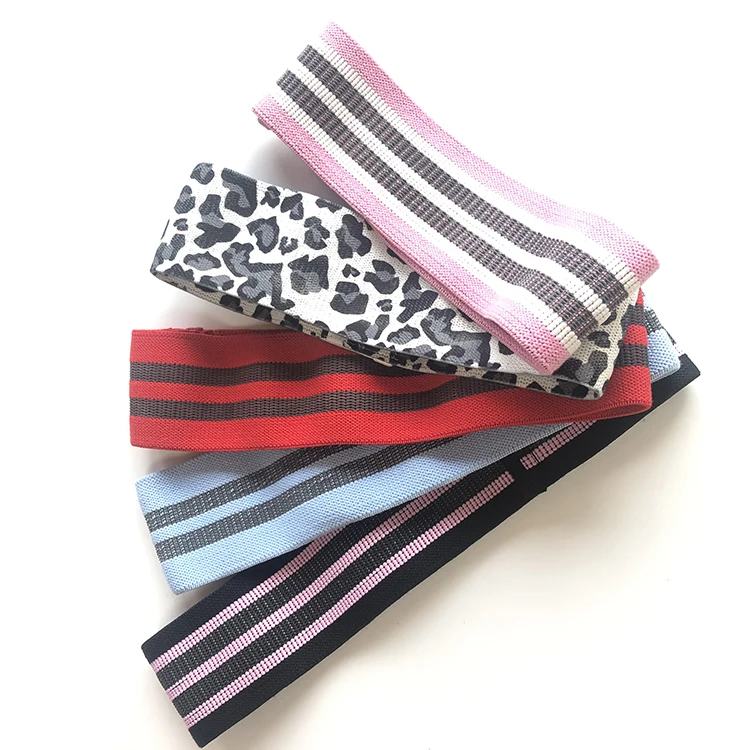 

2021 new arrival Pink set Customized Fabric Non Slip Set 3 Packs Peach Legs And Butt Resistance Bands
