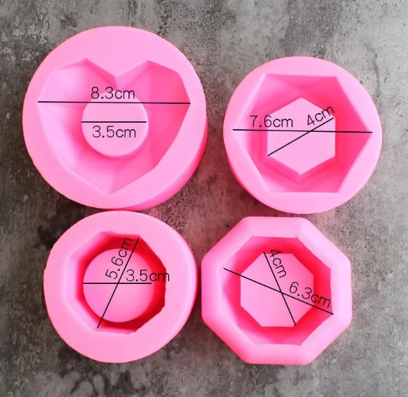 

Big DIY Planter Pot Mold Succulent Plants Coaster Silicone Mold Molde De Silicona Para Concreto