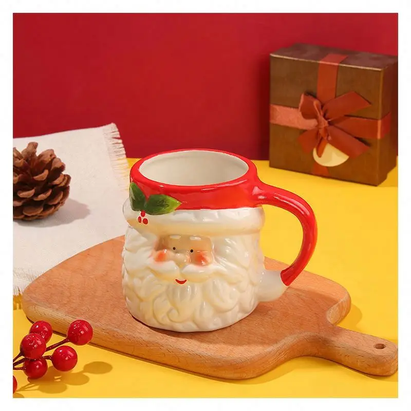 

Creative Christmas Gift Large Capacity 3D Milk Cup Coffee Ceramic Mug For Holiday