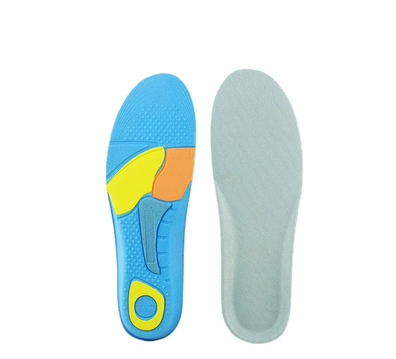 

Men EVA sports insole elastic cushioning insole breathable thickening soft sole running insole, Grey
