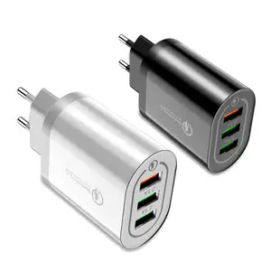 USLION 3 Port USB Fast Charger Quick Charge 3.0