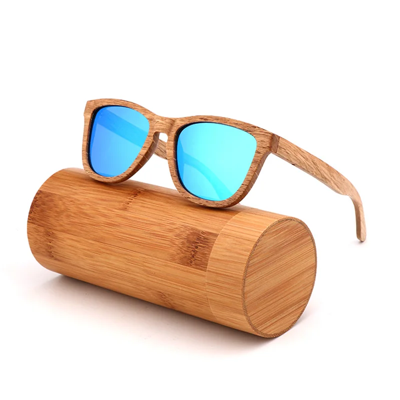 

Hand-Made Du Wood Frame Sunglasses High Quality Custom Logo Polarized Shading Mirror