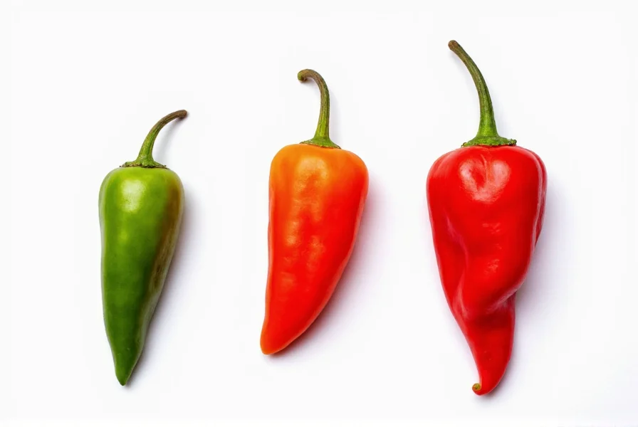 Comparison of extremely hot chili peppers including Carolina Reaper, Ghost Pepper, and Trinidad Moruga Scorpion on white background