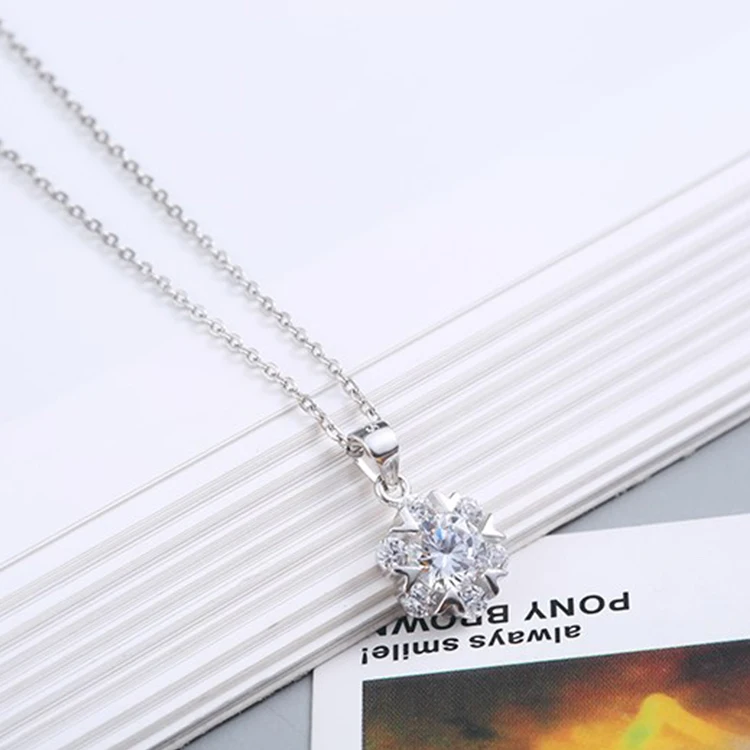 

Good Quality Jewelry Cubic Zirconia 925 Silver Chain Necklaces For Women