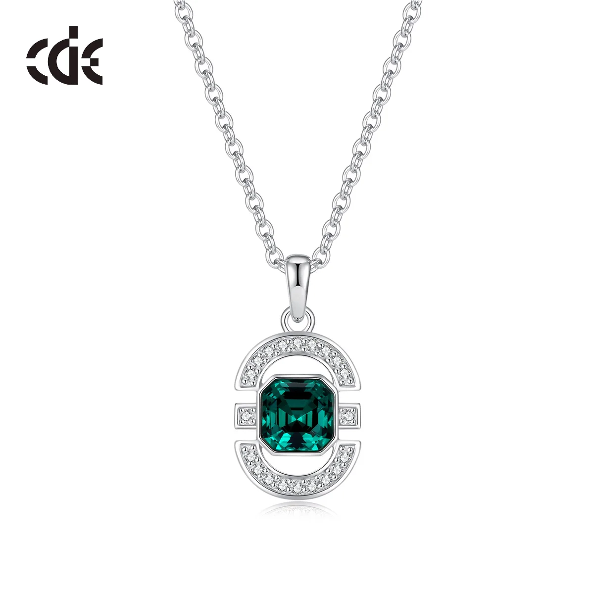 

CDE YN1021 Trendy Jewelry 925 Sterling Silver Wedding Necklace 2023 DIY Austrian Crystal Necklace Gemstone Necklace For Women