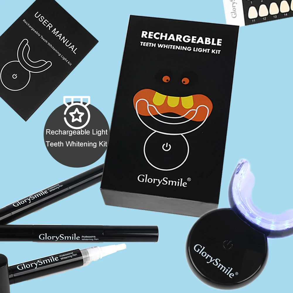 

Customized Professional Home Use Rechargeable Led Light Teeth Whitening Kits