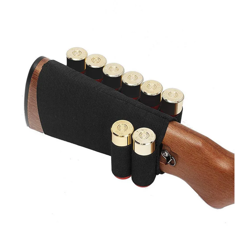 

12GA Hunting Shot Gun Cartridge Belt Tactical 8 Shell Holder Military Gun Accessories Neoprene Top High Pouches CN;GUA 10pcs OPP, Black