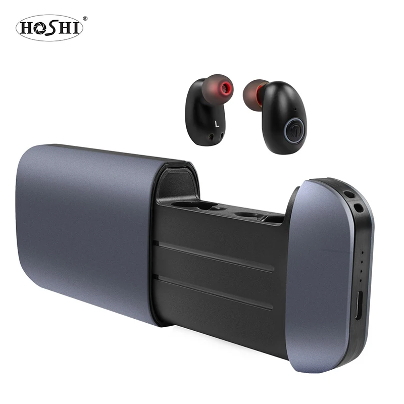 

HOSHI TWS Earphone V5.0+EDR True Wireless Earbuds 2600MAH Power Bank B5 Noise Cancelling Patent Model 2 in 1 wholesales, Rosegold , black , silver , irongrey