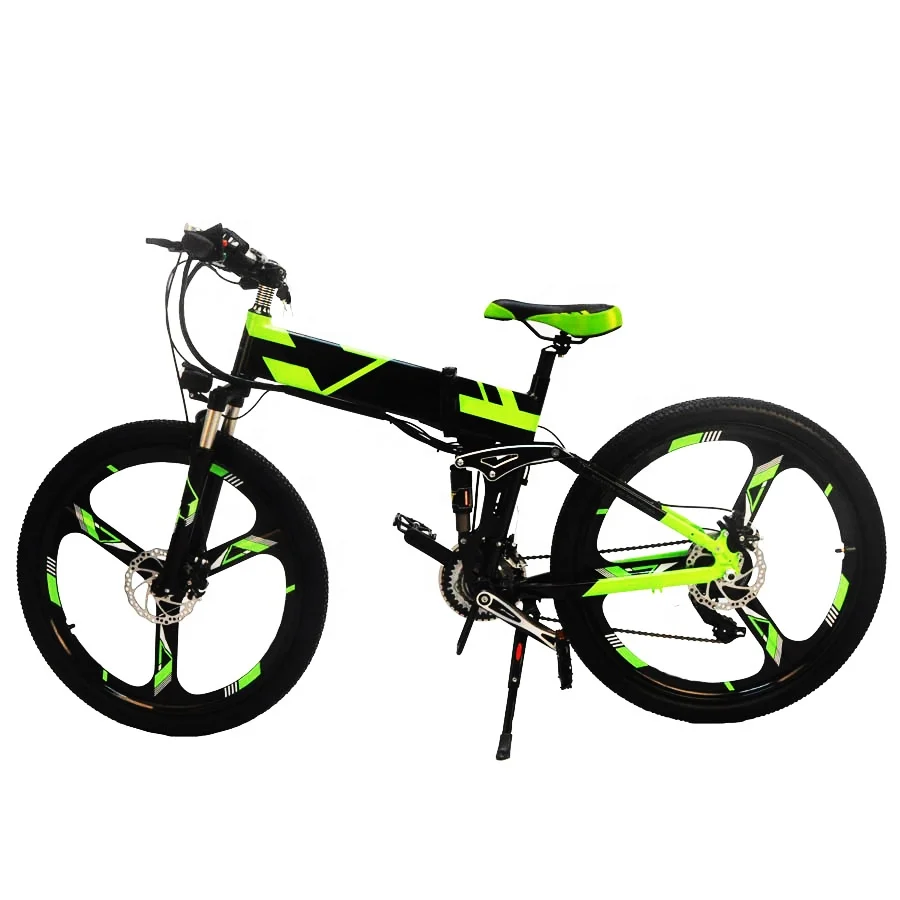 EN15194 26inch cheap brushless bicicleta electrica 36V10ah 250W full suspension foldable electric bike for sale
