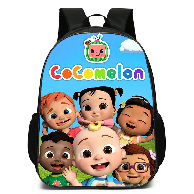 

Drop Shipping Cocomelon JJ JOJO Backpack For Primary School Students Children's Cartoon School Bags For Boys Pack Bag, Black