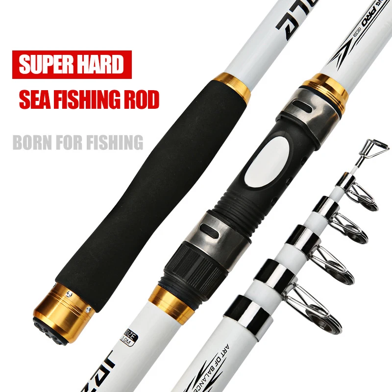 

2.1M-3.6M Ultralight Fishing Equipment Manufacturers Glass Fiber portable Telescopic carbon Sea Fishing Rod