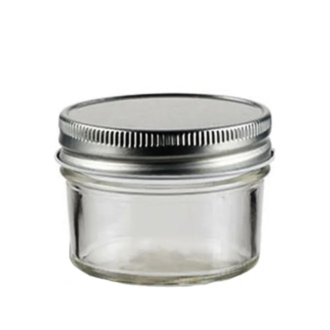 

4oz 125ml clear jam baby food grade caviar cake dessert glass jar container with lid