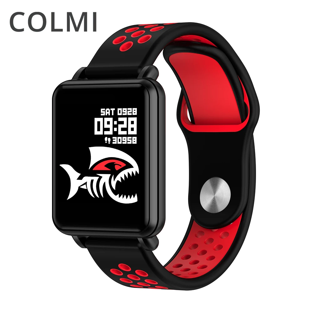 

Electronic Smart Watch Full Screen Silicon Red For Female New Models Smartwatches Men Wrist All Feature With Alarm