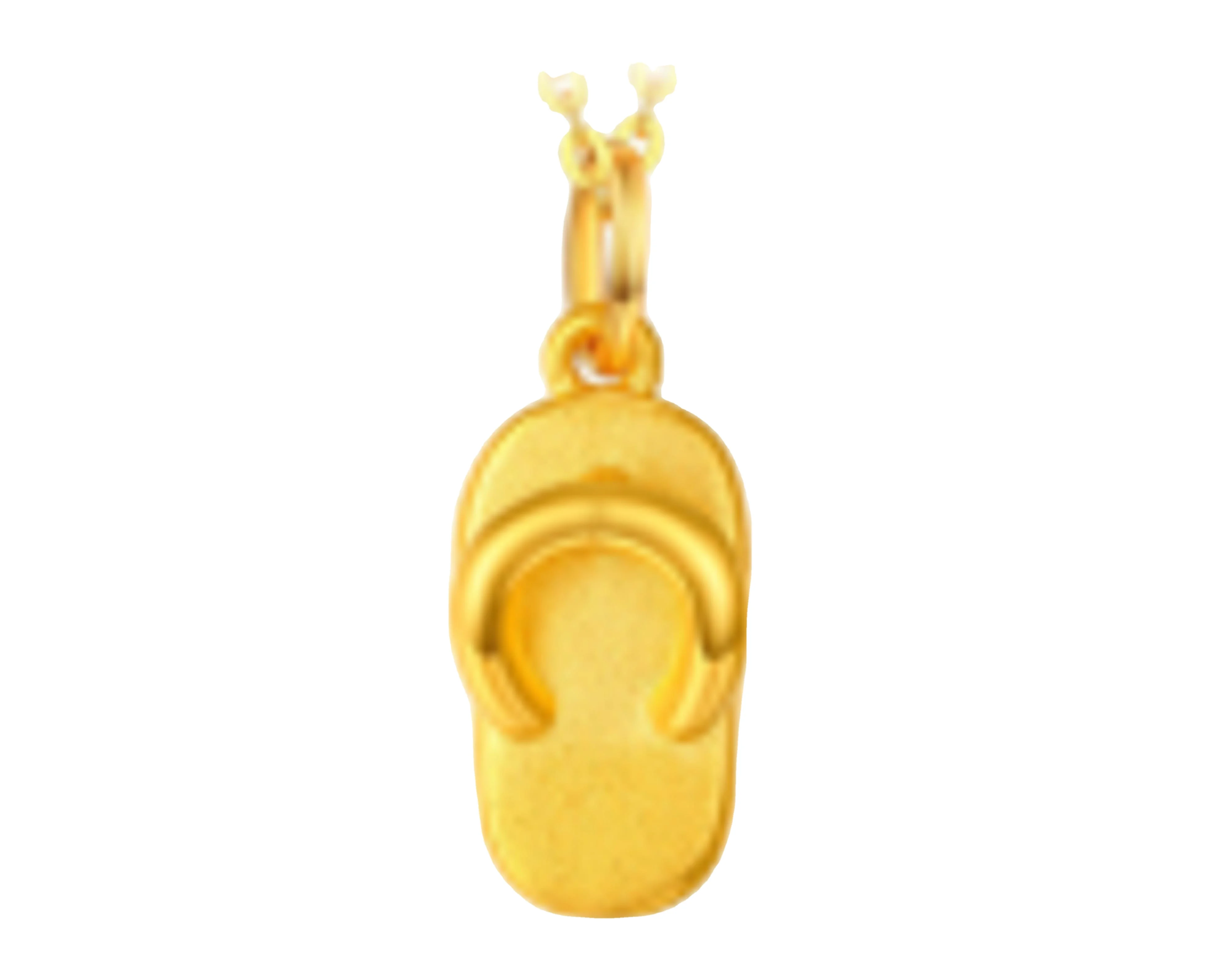 

factory low price 3D printed Gold pendant slipper 18K gold charm designer charms for diy bracelet, Golden