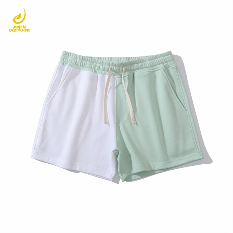 

Best selling unisex shorts summer casual workout shorts drawstring elastic waist color block lounge shorts, 4colors