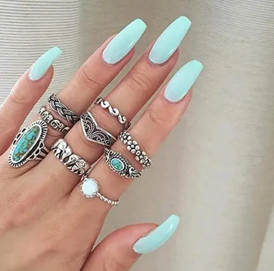 

High Quality Retro Gem Crystal Ring Joint Knot Ring Set for Women