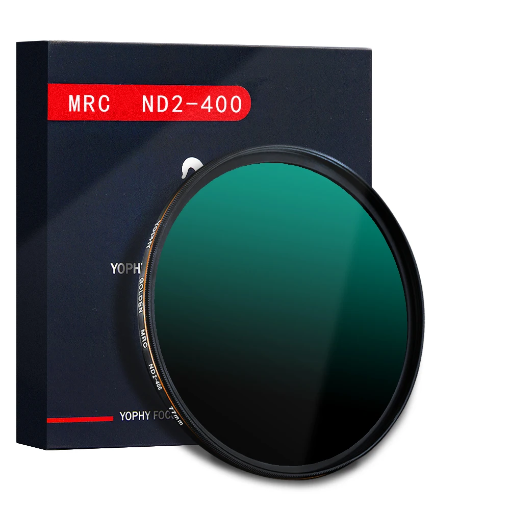 

YOPHY camera Variable ND2x-400x filter 58MM 77MM 82MM camera ND lens Factory OEM, Customizable