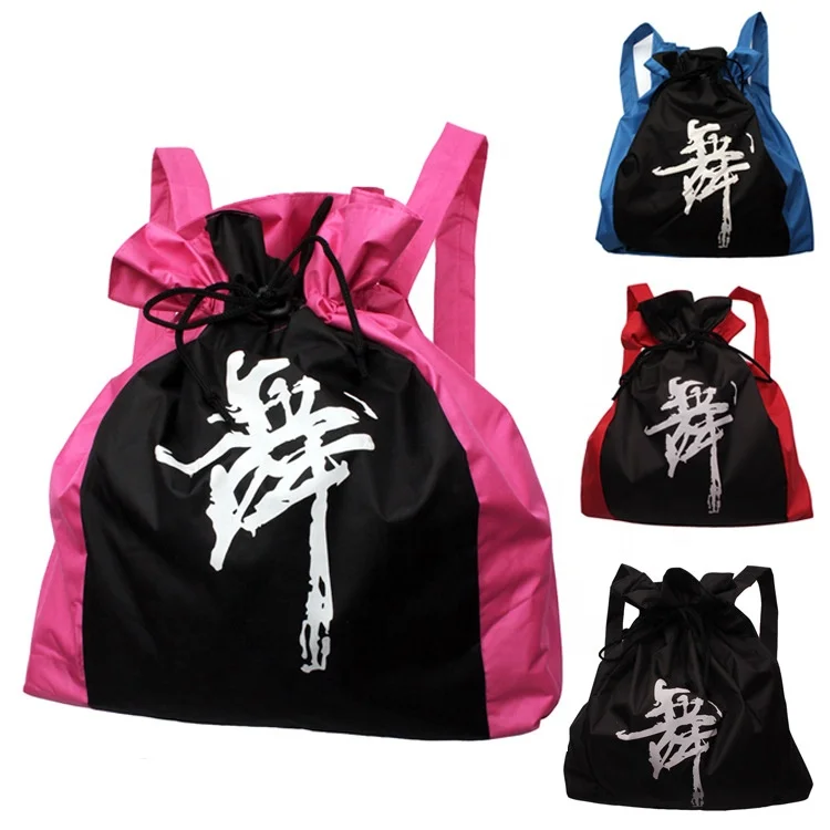 

coloring bag for kids backpack children's shoulder ballet yoga Latin dance bag bucket dance bag can be printed LOGO, Black