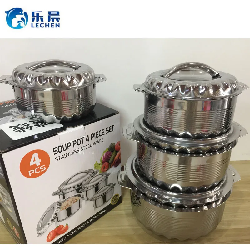 

Stainless Steel hot pot set kitchen Lunch Box Container Double Heat Preservation Pot Food Warmer Container 3pcs4pcs set