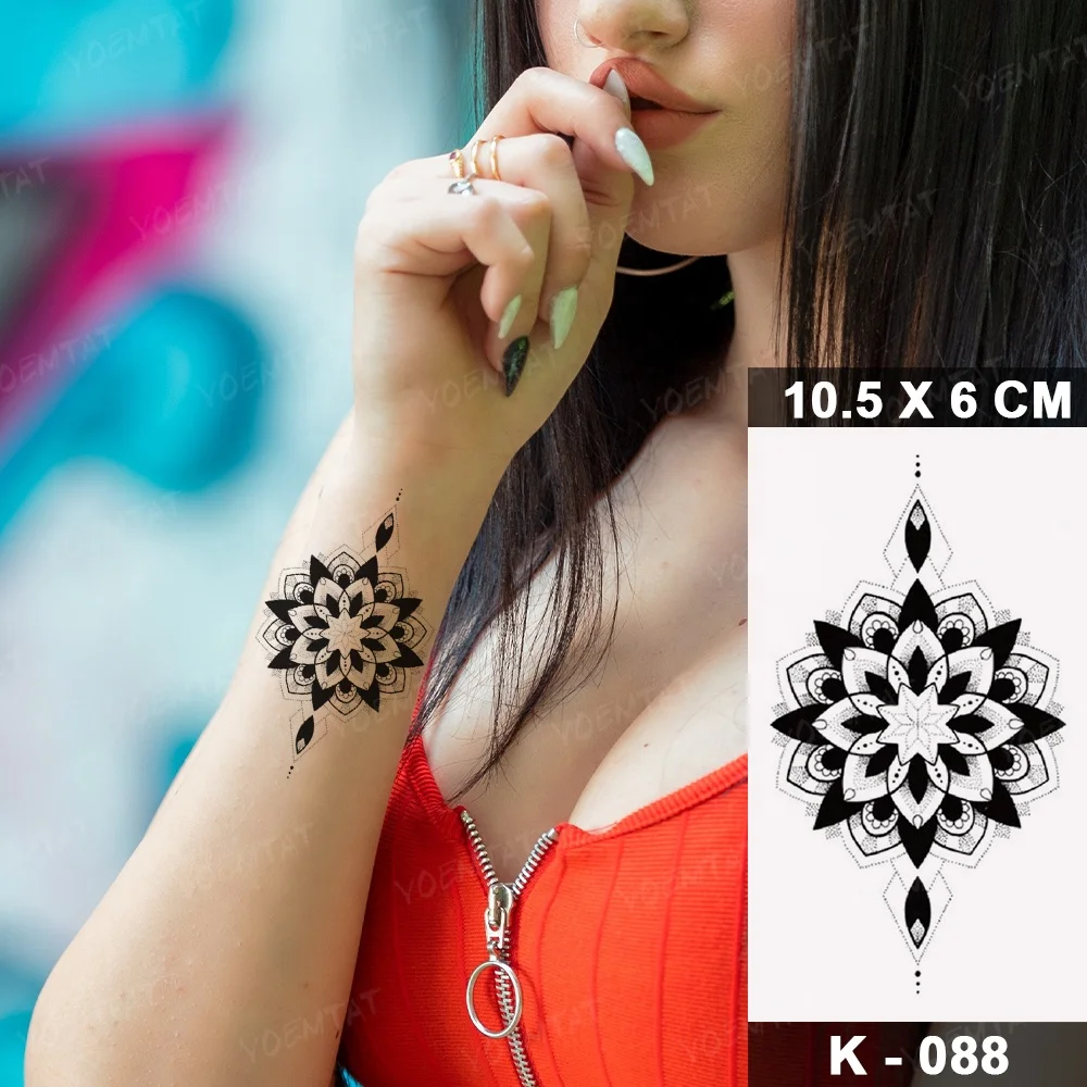

New 3D Sexy Flower Tatouage Temporaire Water Transfer Tattoo Sticker, Cmyk