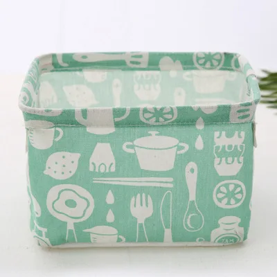 

New Fabric foldable storage basket Desktop Multifunctional sundries storage Underwear Storage box, Color