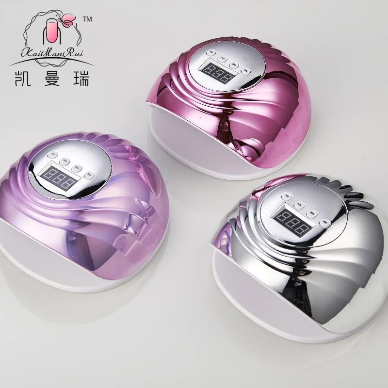 

2020 manufacturers new high-power F8 colorful nail lamp LED light therapy machine intelligent induction nail polish baking lamp, Bright purple bright pink bright silver