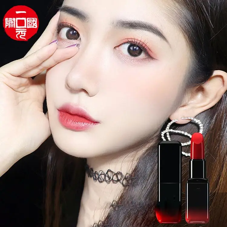 

One dollar Makeup vendor lipstick matte private label red waterproof lipstick