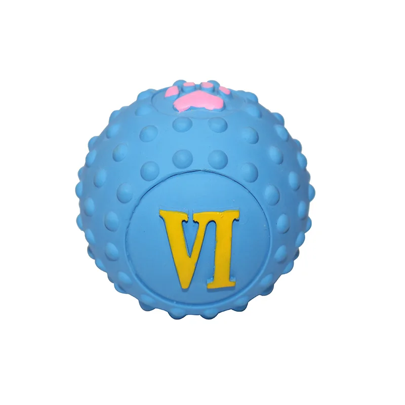 

Factory Wholesale Rubber Strawberry Dog Treat Dispenser Ball Chew Toy, Blue