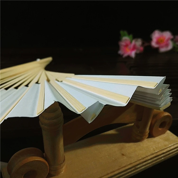 Foldable Hand Fan Design Your Own Custom Bulk Chinese Bamboo Paper Fan