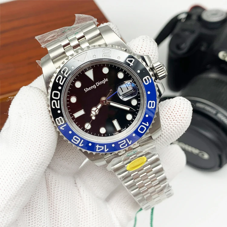 

GMT clean-factory 3285 movement 904L stainless steel ceramic bezel Multiple Time Zone mechanical watch