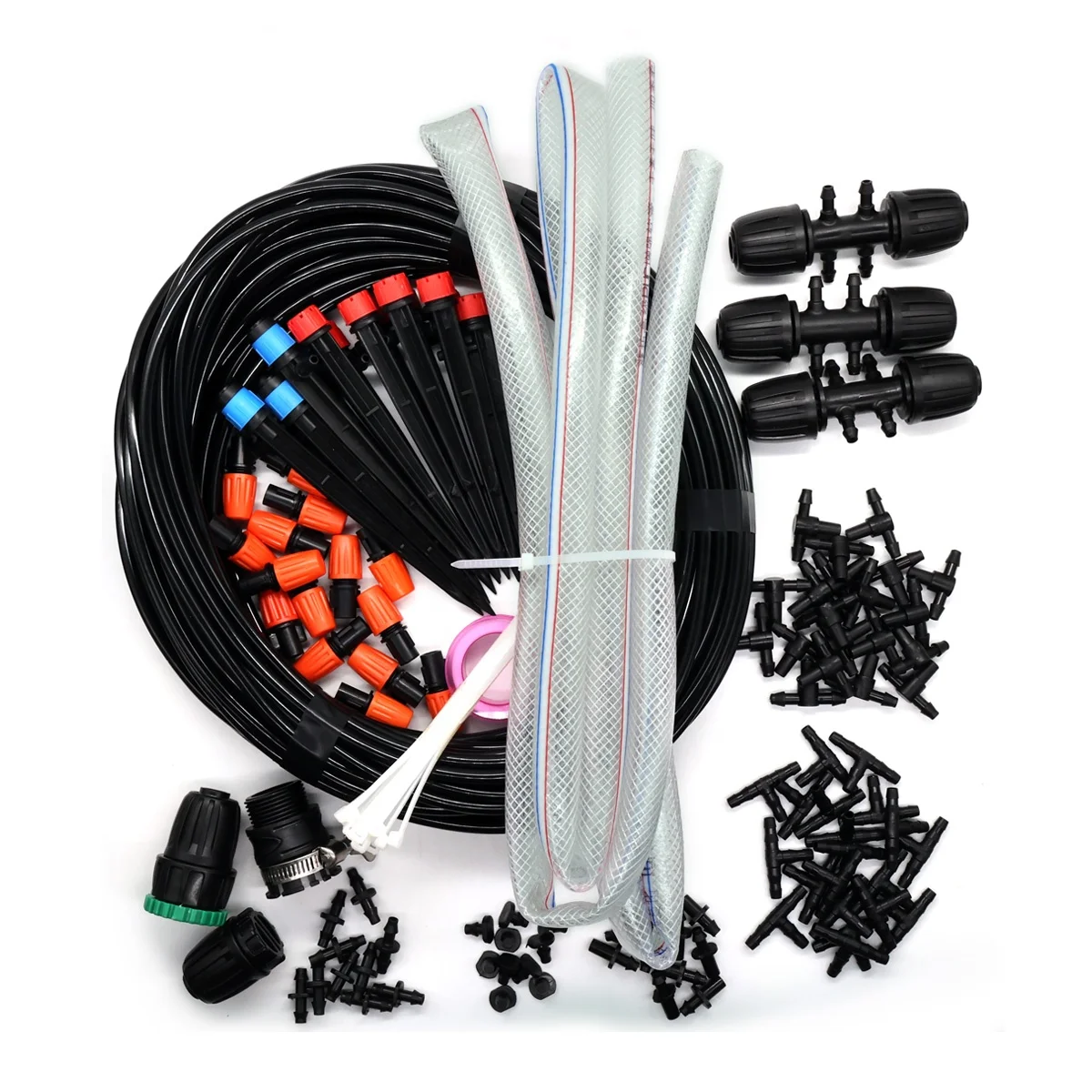 

farm garden agriculture irrigation kits rain drip irrigation system, Black